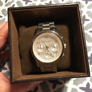 Michael Kors silver Runway watch